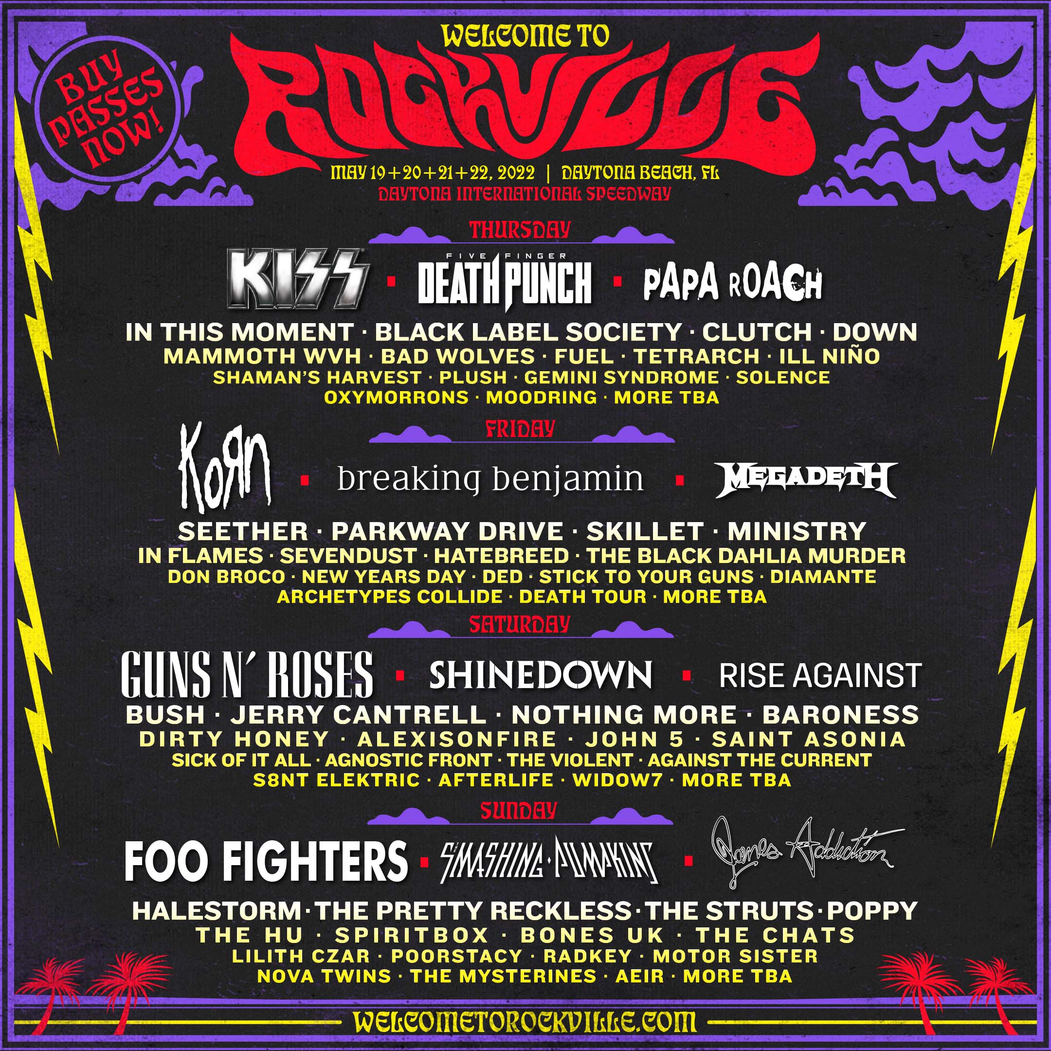 5FDP to join To Rockville Festival May 2025 Five Finger