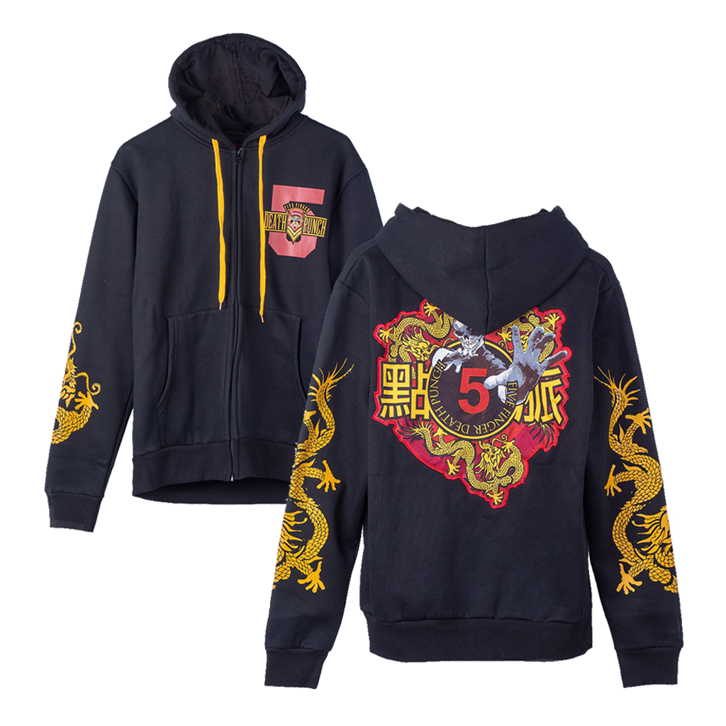 Kung Fu Tattoo Zip Hoodie Five Finger Death Punch