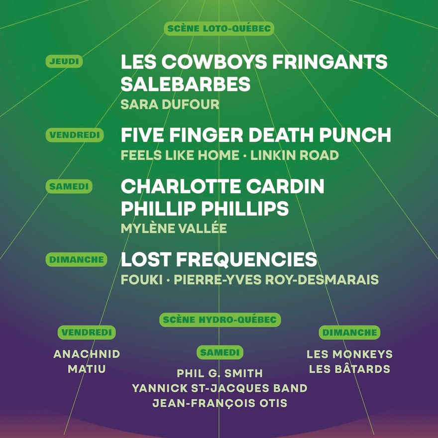 Québec! See you at Les Grandes Fêtes TELUS. August 4th, 2023