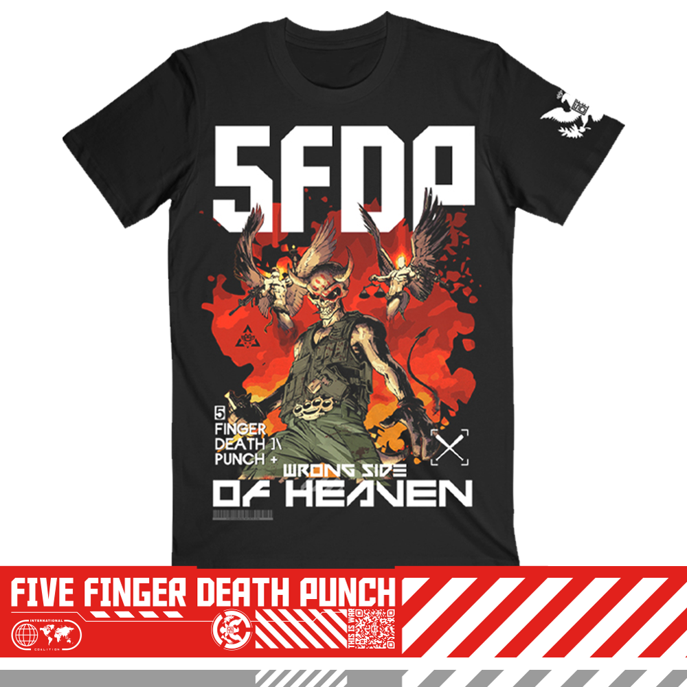 Wrong Side of Heaven Black Tee – Five Finger Death Punch