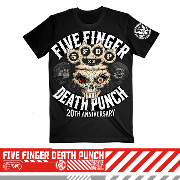 20th Anniversary Knucklehead T shirt - Black – Five Finger