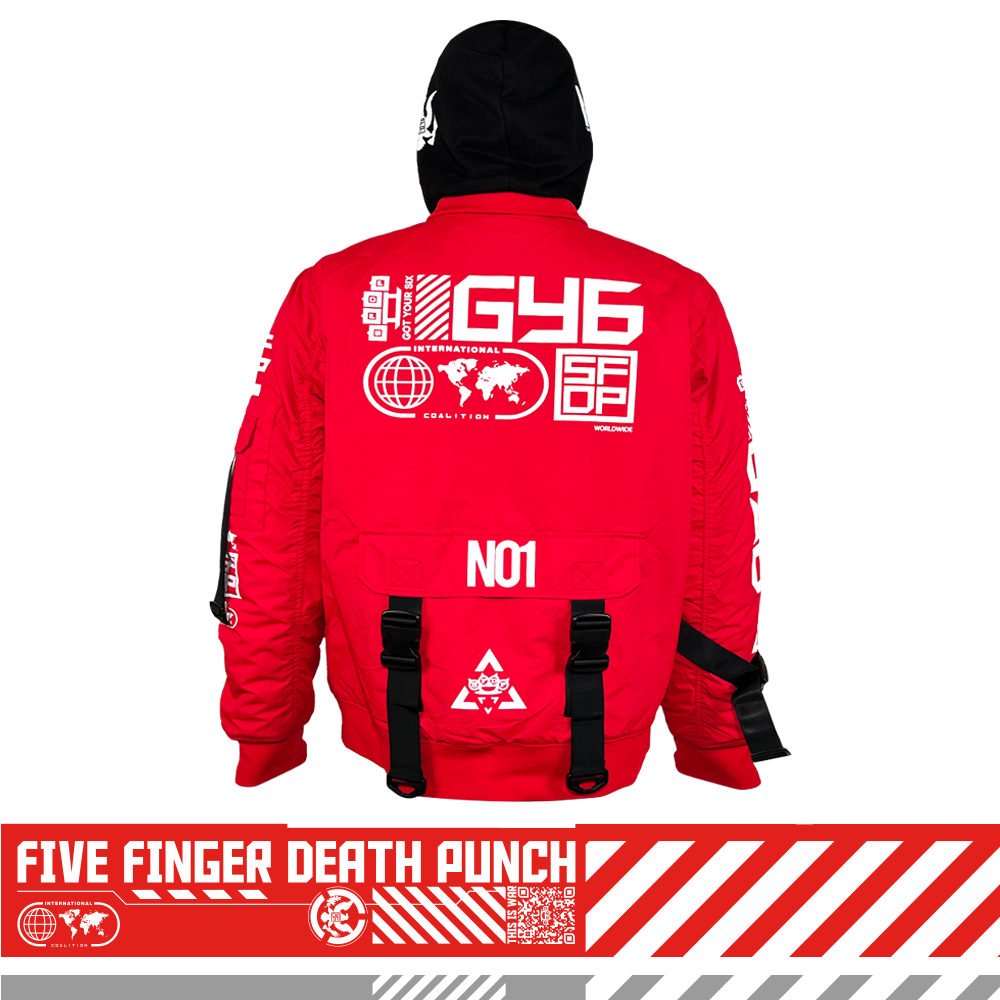 GY6 Tech Bomber Jacket - Red